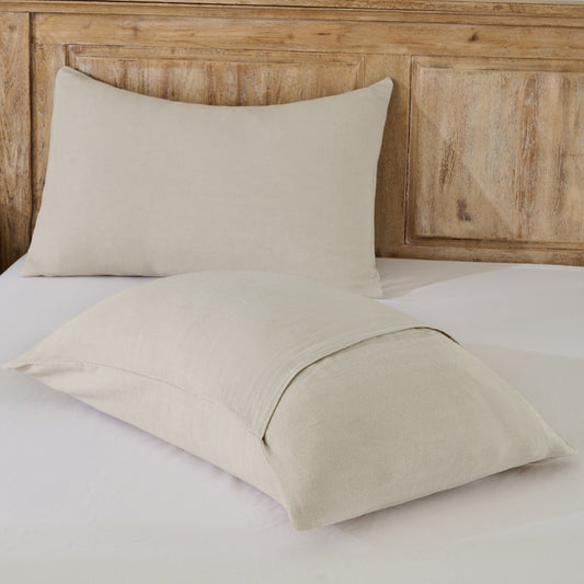 Linen Cotton Duvet Cover, Herringbone Textured