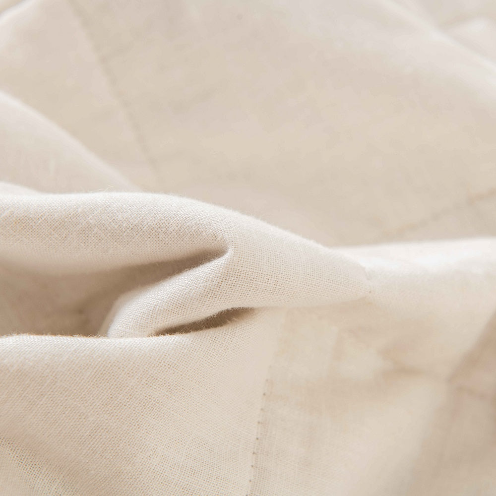 WHOLINENS Linen Blend Quilt & Pillow Shams, Stone Washed Lofty French Linen coverlet set