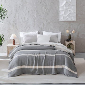 100% Cotton Muslin Blanket 4 Layers, Soft Bedspread, Cotton Muslin Bed Cover