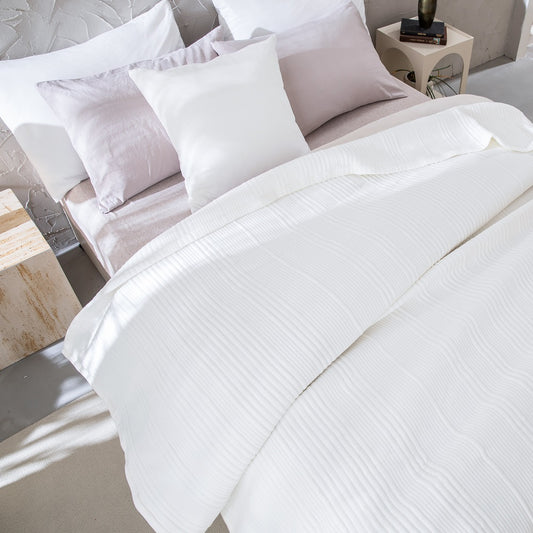 Cozy Cotton Jersey Blanket, Quilted Bedspread, Soft Coverlet