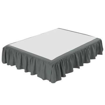 Linen Bed Skirt, Dust Ruffle, 16" Drop