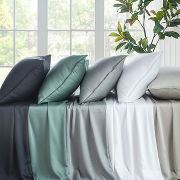 400TC Bamboo-Viscose Sheet Set – Cooling, Soft & Breathable, 16” Deep Pocket (Twin–Cal King)