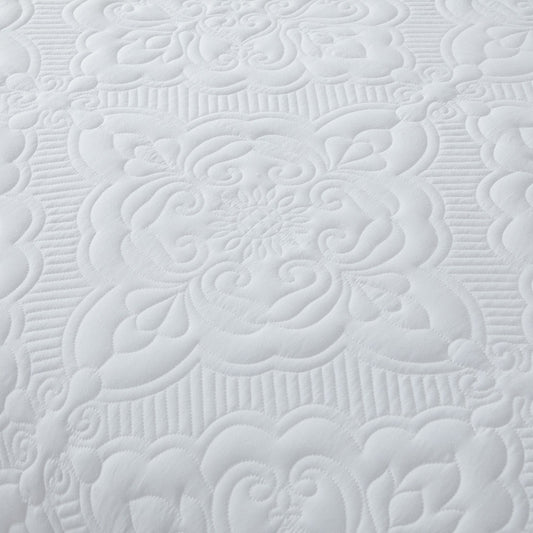 3 Piece Scalloped Damask Bedspread Quilt Set