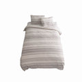 Wholelinens Linen Blend Duvet Cover Set- Washed Stripe - Wholelinens
