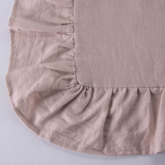 Wholelinens Linen Standard Pillow Shams-Stone Washed, Ruffle Style - Wholelinens