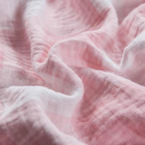 Wholelinens Cotton Muslin Throw Blanket, Pink - Wholelinens