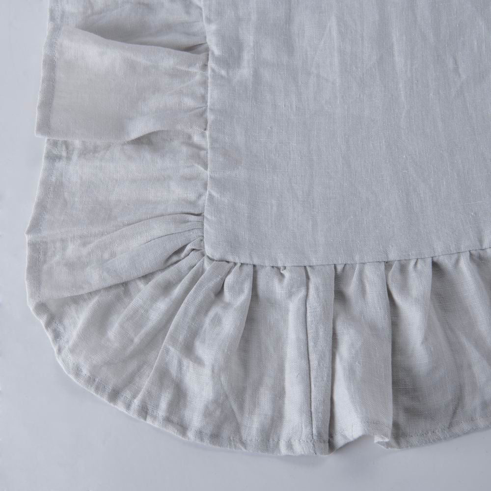 Wholelinens Washed  Linen Euro Pillow Shams-Ruffle Style - Wholelinens