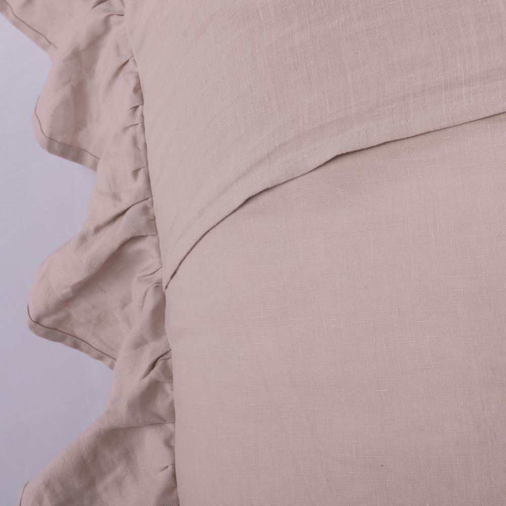 Wholelinens Washed  Linen Euro Pillow Shams-Ruffle Style - Wholelinens