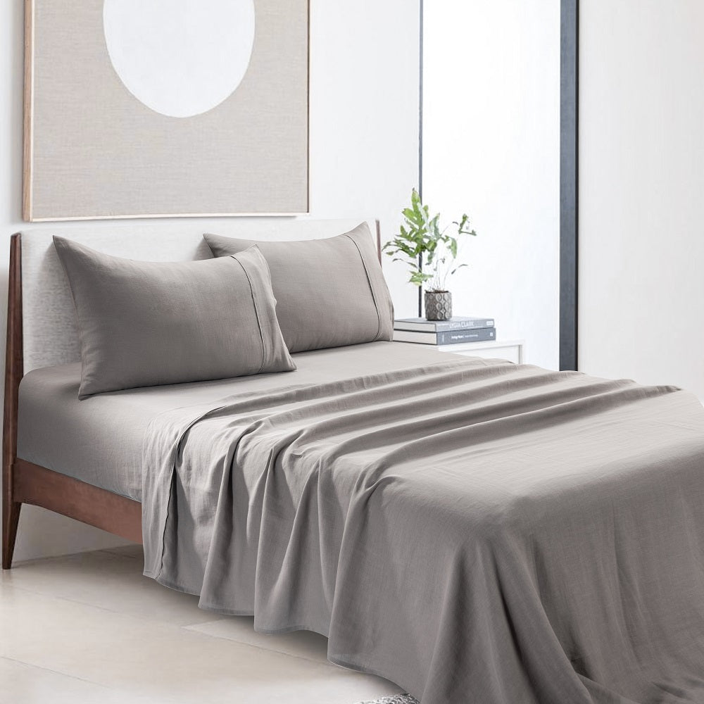 WHOLINENS Linen Standard Pillow Cases