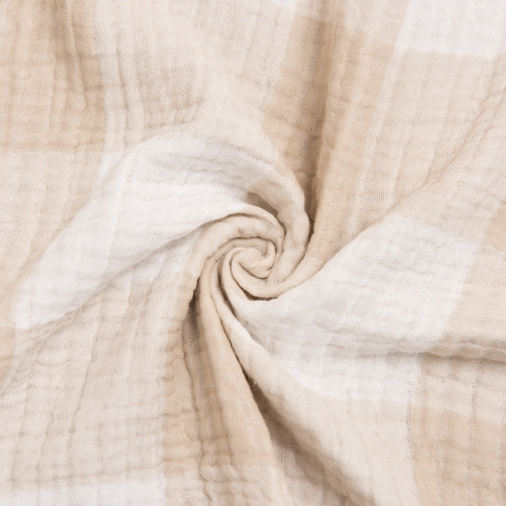 Wholelinens Cotton Throw Blanket- Fringed, Buffalo Check - Wholelinens