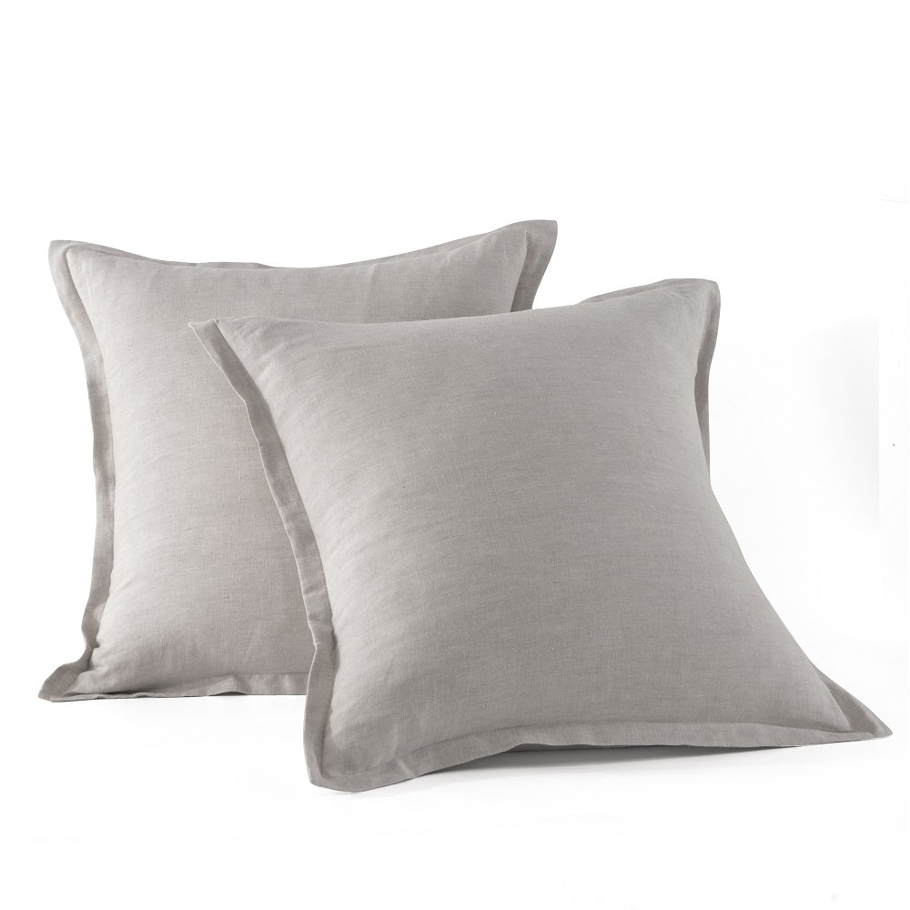 Wholelinens Linen European Pillow Shams, 2 Pcs, 26"x26" Square Pillow Sham - Wholelinens