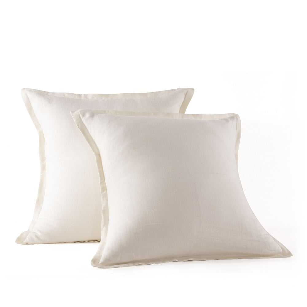 Wholelinens Linen European Pillow Shams, 2 Pcs, 26"x26" Square Pillow Sham - Wholelinens