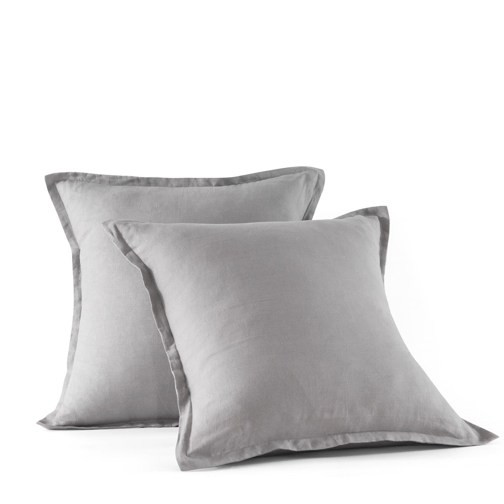 Wholelinens Linen European Pillow Shams, 2 Pcs, 26"x26" Square Pillow Sham - Wholelinens