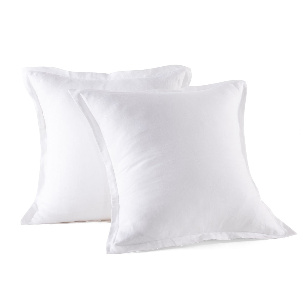 Wholelinens Linen European Pillow Shams, 2 Pcs, 26"x26" Square Pillow Sham - Wholelinens