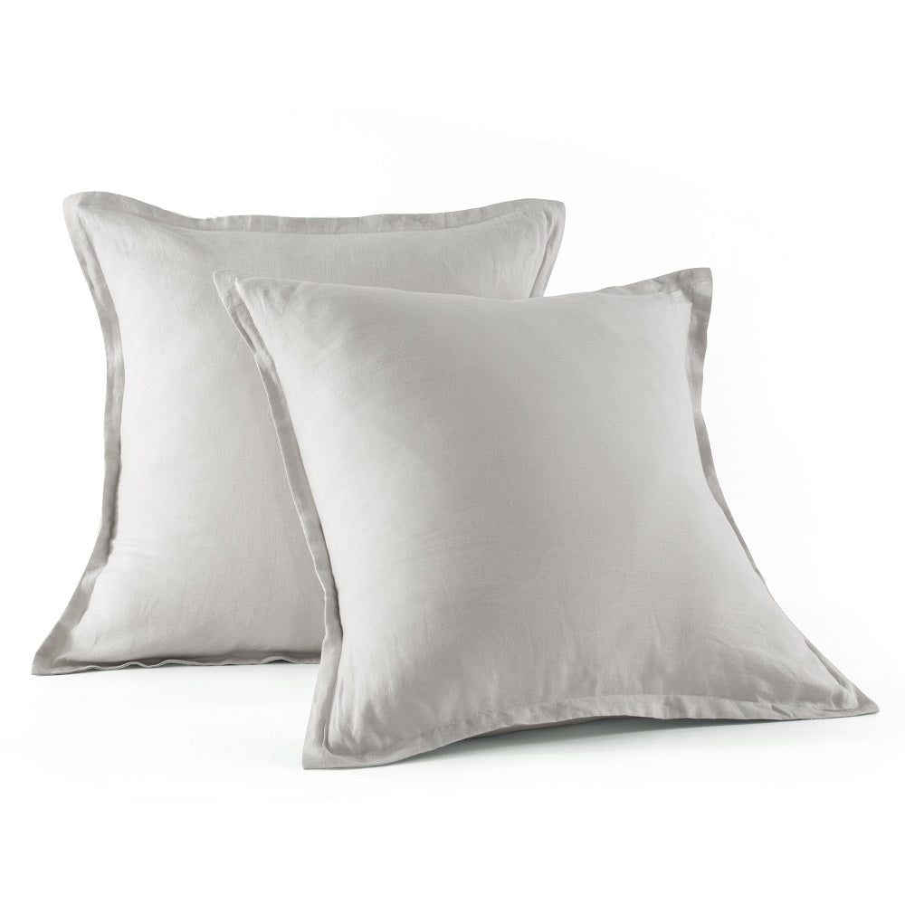 Wholelinens Linen European Pillow Shams, 2 Pcs, 26"x26" Square Pillow Sham - Wholelinens