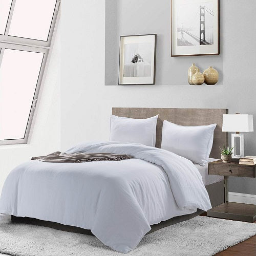 Wholelinens Linen Duvet Cover Set-Stone Washed Double Stitch Edge - Wholelinens