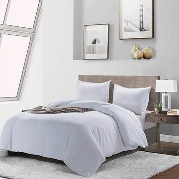 Wholelinens Linen Duvet Cover Set-Stone Washed Double Stitch Edge - Wholelinens