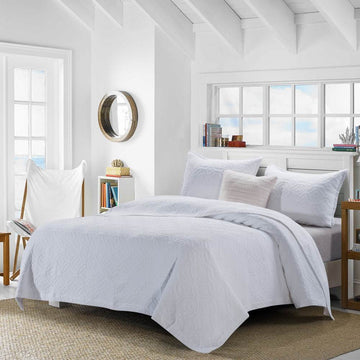 Wholelinens Cotton Matelasse Coverlet Set- Double Rings - Wholelinens