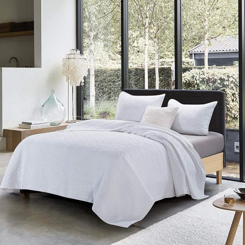 Wholelinens Cotton Matelasse Coverlet Set, Pre-Washed Textured Jacquard - Wholelinens