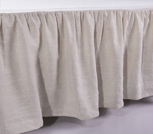 Wholelinens Linen Bed Skirt-Washed Dust Ruffle - Wholelinens