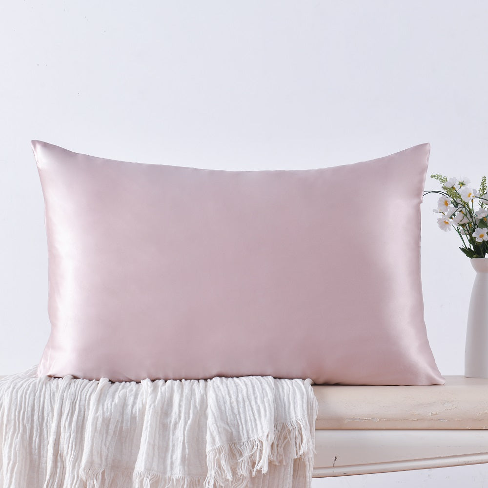 WHOLINENS 100% Mulberry Silk Pillowcase, Hidden Zipper, Reversible 1pc, 20x30"