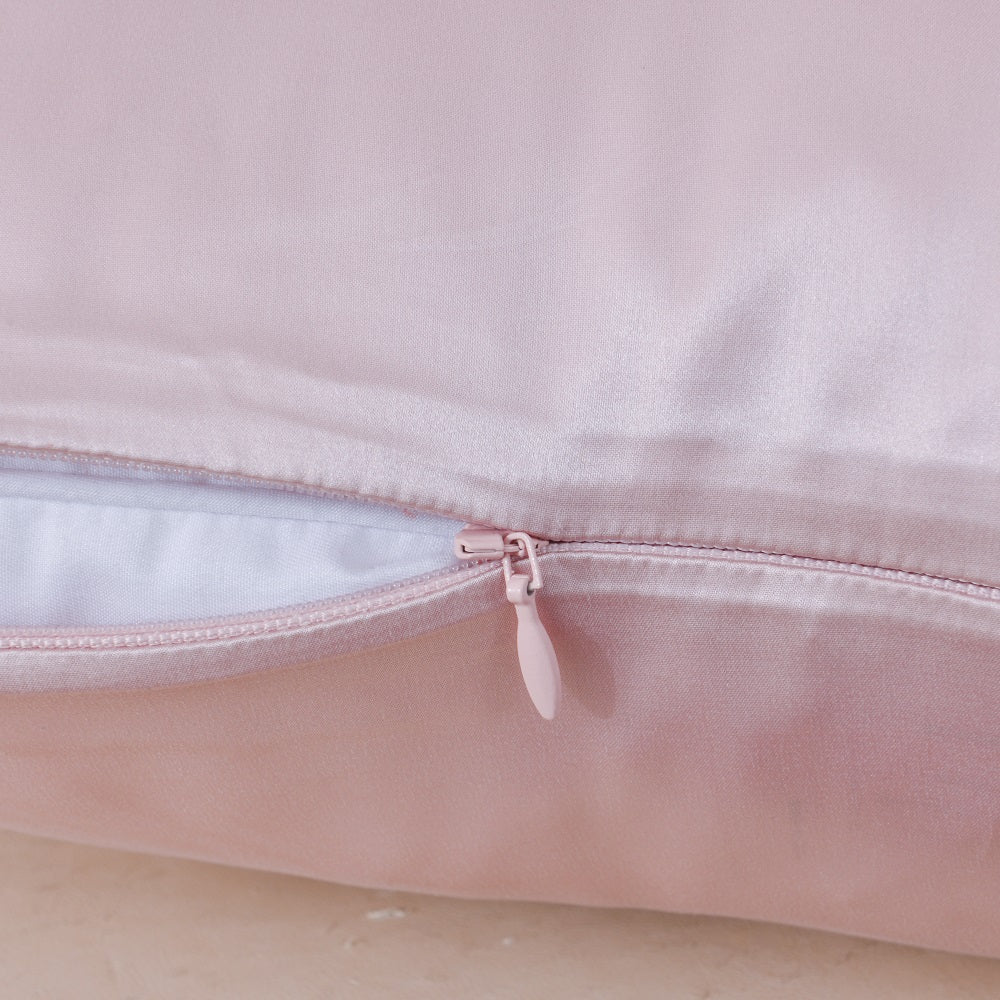 WHOLINENS 100% Mulberry Silk Pillowcase, Hidden Zipper, Reversible 1pc, 20x30"