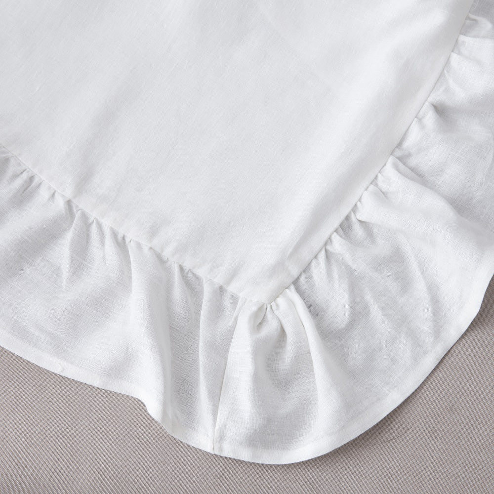 Wholelinens Washed  Linen Euro Pillow Shams-Ruffle Style - Wholelinens