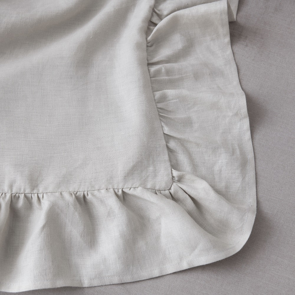 Wholelinens Washed  Linen Euro Pillow Shams-Ruffle Style - Wholelinens