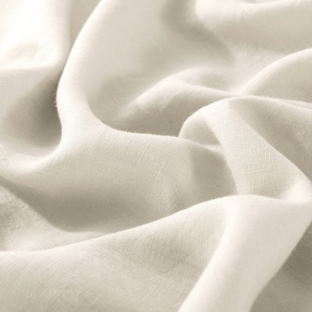 WHOLINENS Linen Blend Duvet Cover Set-Stone Washed Ruffled
