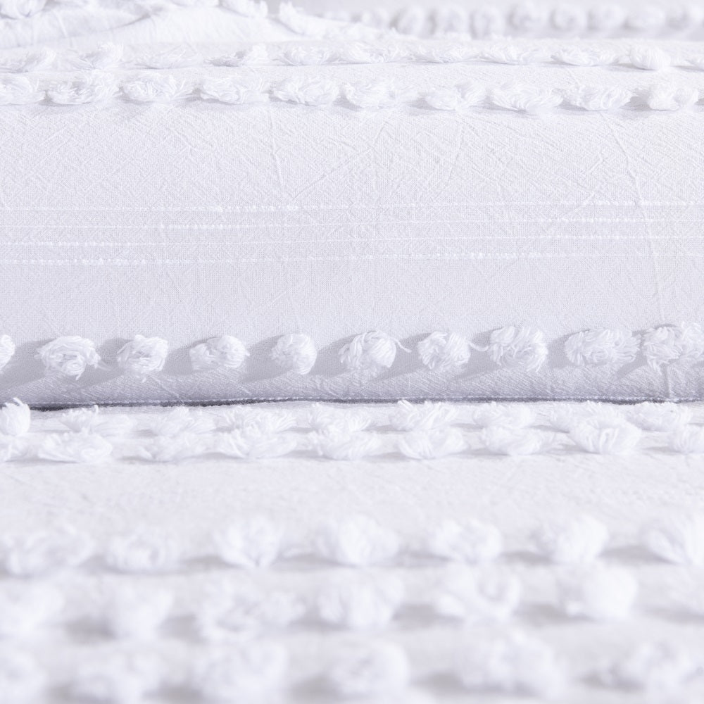 Wholelinens Dobby Clipped Dot Duvet Cover Set, White - Wholelinens