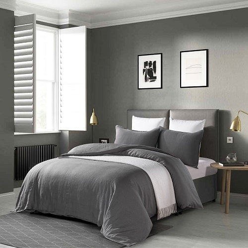 Wholelinens Linen Duvet Cover Set-Stone Washed Double Stitch Edge - Wholelinens