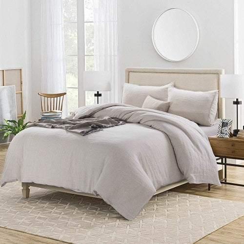 Wholelinens Linen Duvet Cover Set-Stone Washed Double Stitch Edge - Wholelinens