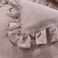 Wholelinens Linen Blend Duvet Cover Set-Stone Washed Ruffled - Wholelinens