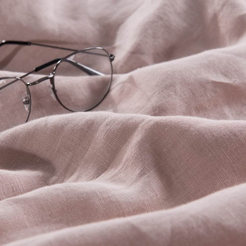Wholelinens Linen Blend Duvet Cover Set-Stone Washed Ruffled - Wholelinens