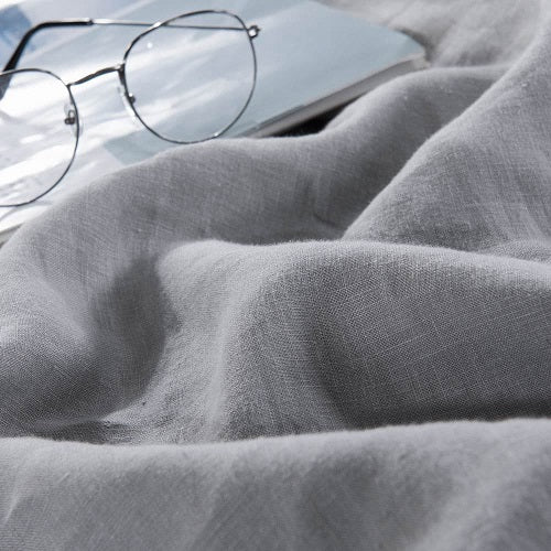 Wholelinens Linen Duvet Cover Set-Stone Washed, Ruffled Edge - Wholelinens