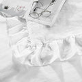 Wholelinens Linen Duvet Cover Set-Stone Washed, Ruffled Edge - Wholelinens