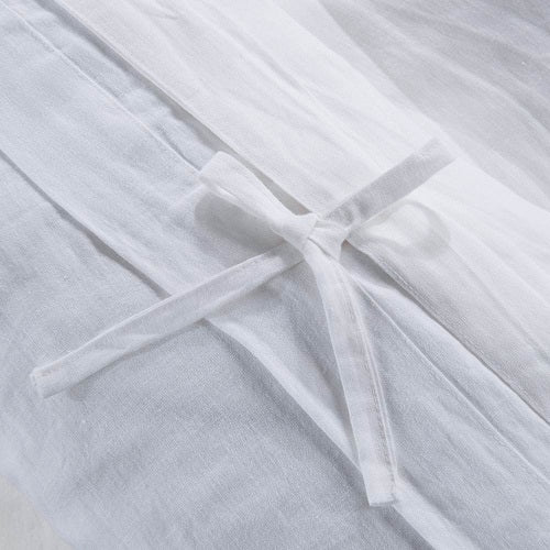 Wholelinens Linen Duvet Cover Set-Stone Washed Bow Ties - Wholelinens