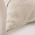 Wholelinens Stone Washed Linen Pillow Cover, Coconut Button, Natural - Wholelinens