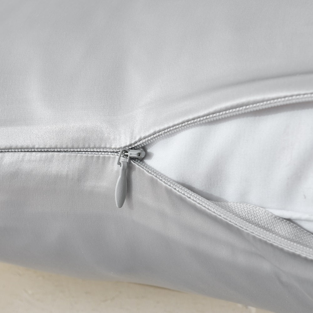WHOLINENS 100% Mulberry Silk Pillowcase, Hidden Zipper, Reversible 1pc, 20x30"