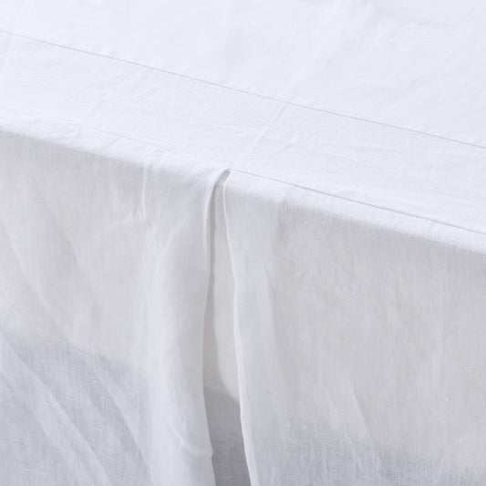 Linen Bed Skirt, Box Pleat